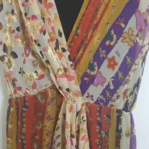 Diane von Furstenberg Silk Multi Pattern Dress 4 - Picture 7 of 16